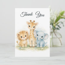 Safari Animals Lion Giraffe Elephant Blue Boy