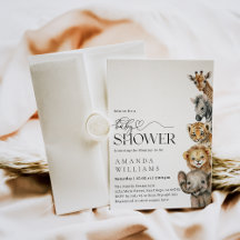 Safari Animaux Baby shower moderne