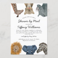 Safari Animaux Baby showers par la poste