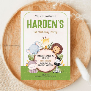 Invitation Safari Anniversaire - Jungle Animal