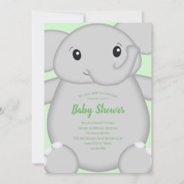Invitation Safari Baby shower éléphant