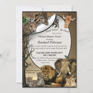 Invitation Safari Baby shower extérieur