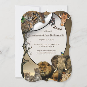 Invitation Safari Dejeuner nuptiale en plein air