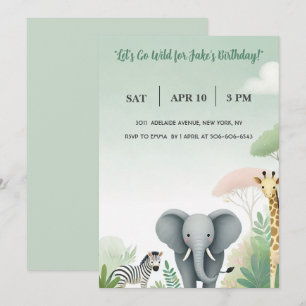 Invitation Safari Dreams : Anniversaire dans la nature !