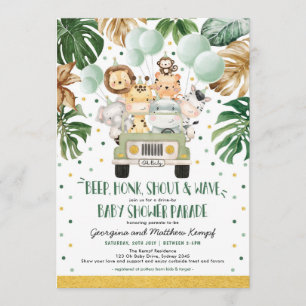 Invitation Safari Drive By Baby shower Parade Quarantaine