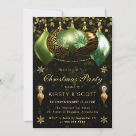 Invitation Safari Faune Baubles fête de Noël