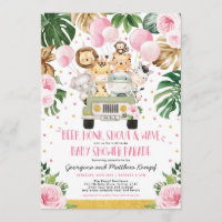 Safari Floral Rose Par Baby shower Parade