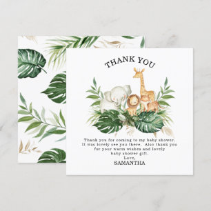 Invitation Safari Green Foliage Un Baby shower neutre pour le