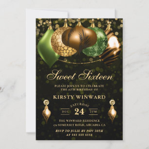 Invitation Safari Imprimé Animalier Boules Sweet Sixteen