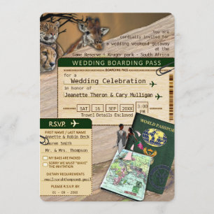 Invitation Safari Mariage extérieur