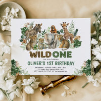 Safari moderne Wild One Jungle Animaux Anniversair