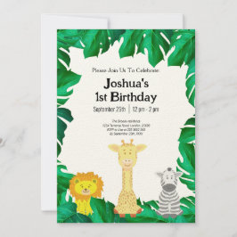 Invitation Safari pour le premier anniversaire du 