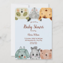 Safari sauvage Animaux Baby shower garçon