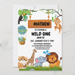 Invitation Safari Wild One