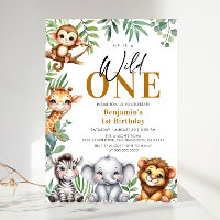 Safari Wild One | Jungle Animaux 1er Anniversaire
