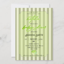 Safe Green Stripes Love You So Matcha Baby Shower
