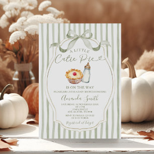 Invitation Sage A Little Cutie Pie En vichy Automne Baby show