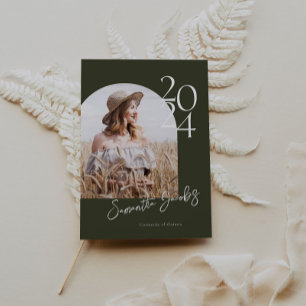 Invitation Sage Arch Moderne minimaliste Photo Graduation Par