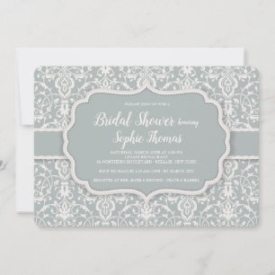 Invitation Sage Damask