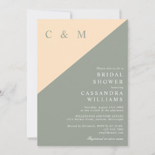 Invitation Sage Green Cream Minimaliste Enterrement de Vie de