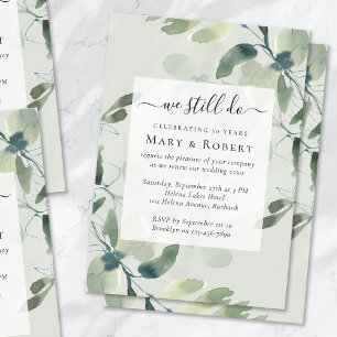 Invitation Sage Green Eucalyptus Nous Faisons Encore Vow Reno