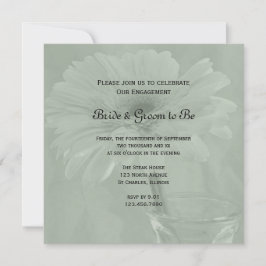 Invitation Sage Green Gerber Daisy