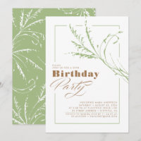 Sage Green Pampas Grass moderne fête d'anniversair