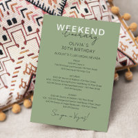 Sage Green Week-end Anniversaire Itinéraire Invita