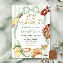Sage GreenCoquette Stripes Italy Ciao Bella Bridal
