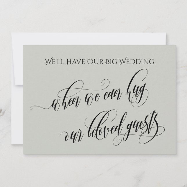 Invitation Sage Léger Quand On Peut Vous Accrocher Mariage Re (Devant)