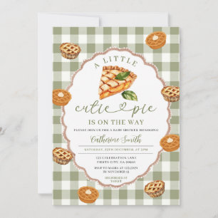 Invitation Sage Une petite tarte mignonne est en route Baby S