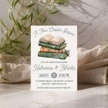 Sage Vert & Pêche Mariage Thème Livre Shower