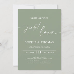 Invitation Sage Vert Rien De Fancy Just Love Mariage