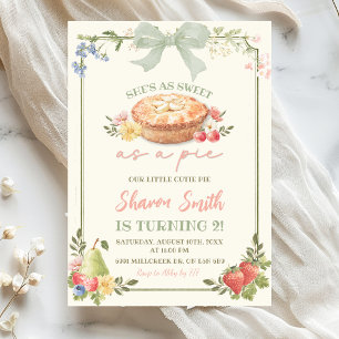 Invitation Sage Vert Rose Marché de Producteurs Doux comme un