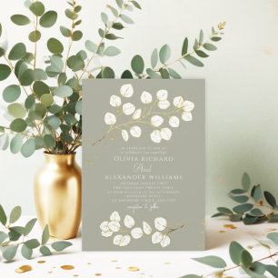 Invitation Sage Vert Vert Vert Vert doux vert Eucalyptus Mari