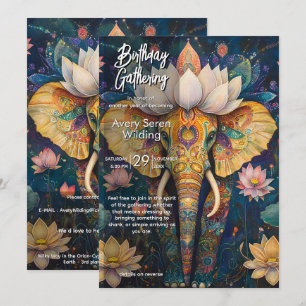 Invitation Sagesse Antique   Conception d'Éléphant