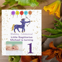 Sagittarius Premier anniversaire Or & Ballons