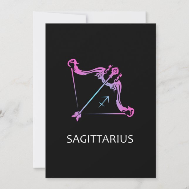 Invitation Sagittarius Zodiac Signe L'Archer Cadeau Anniversa (Devant)