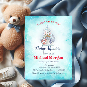 Invitation Sailor, Ahoy C'est un petit Baby shower de mer