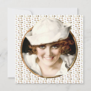 Invitation Sailor Girl Beach Party des années 1920