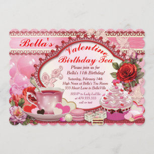 Invitation Saint Anniversaire Tea Party