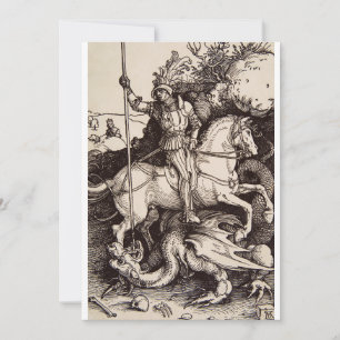 Invitation Saint Georges et le Dragon par Durer