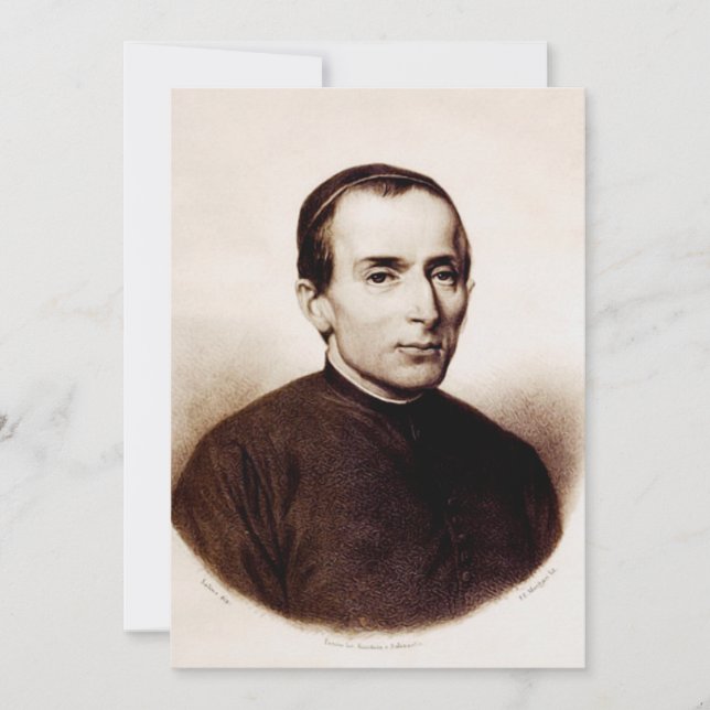 Invitation Saint Giuseppe Cafasso Prêtre franciscain (Devant)