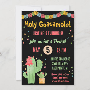 Invitation Saint Guacamole ! Fête mexicaine