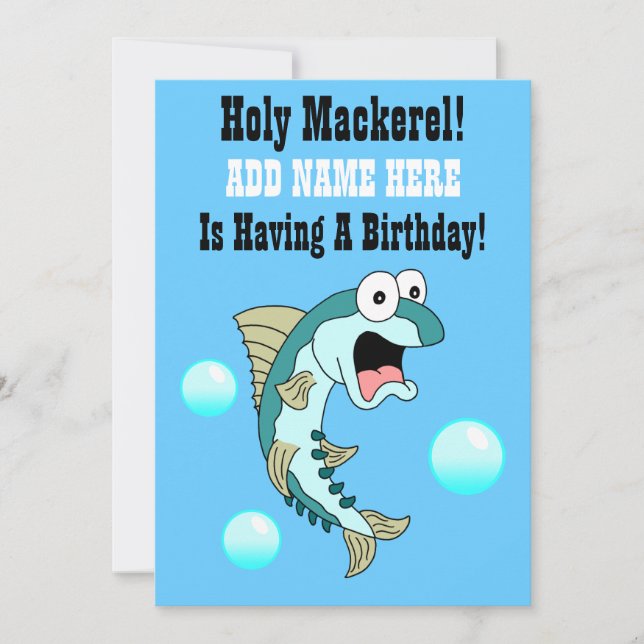 Invitation Saint Maquereau, Quelqu'Un A Un Anniversaire (Devant)
