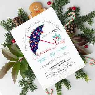 Invitation Saint Noël Nouvel An Fête de Douche Brunch Part