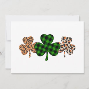 Invitation Saint-Patrick Chanceux Irlandais Vert Plaid Shamro