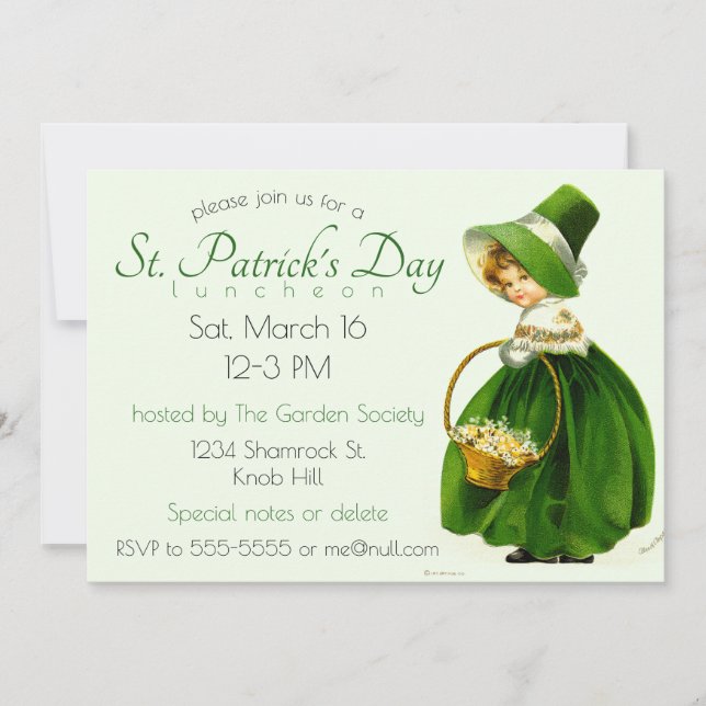 Invitation Saint-Patrick vintage (Devant)