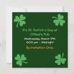 Invitation Saint Patrick's Day
