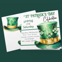 Saint Patrick's Day Top Hat avec Clover Jewels Par